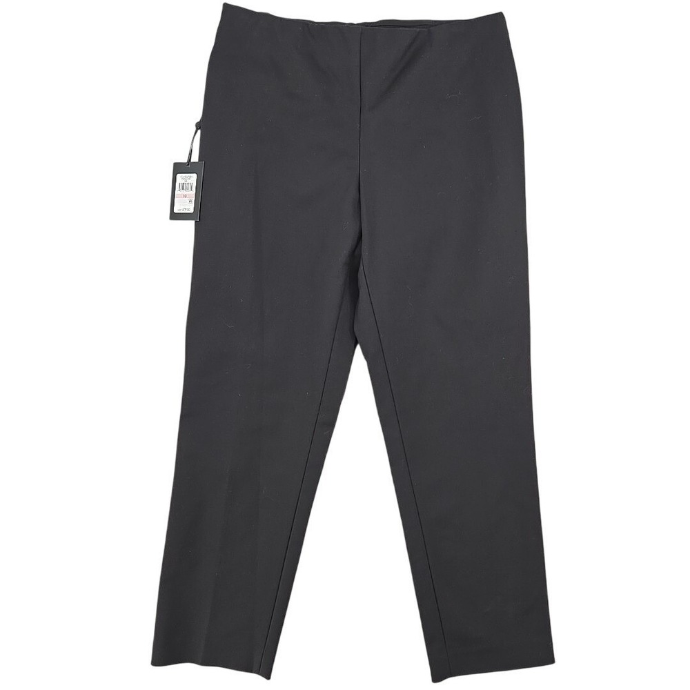 DKNY Black Pull-On Stretch Pants Size 10 Minimalist Workwear NWT Modern Clissic